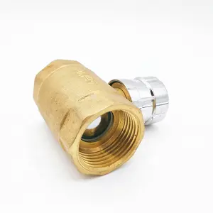 Brass Ball Valve With Lockable Handle For Water Meter