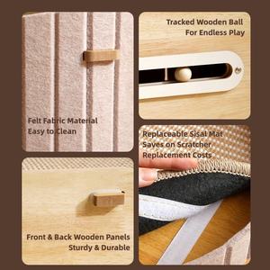 Casa para Gatos Moderna de Madera y Fieltro para Interiores, <span class=keywords><strong>Cama</strong></span> para Gatos de Varias Capas con Rascador, Duradera y Resistente, Suministro Directo de Fábrica - Product Image 6
