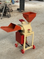 Broyeur d'aliments pour animaux multifonctionnel, nouvelle machine à couper la paille, capacité de 1 tonne/h, moteur électrique pour la ferme, broyage de l'herbe et du maïs