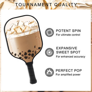 Raquette de pickleball OEM/ODM de haute qualité, durable, tendance, personnalisée, avec noyau en nid d'abeille en bois, logo personnalisé, trous pour l'entraînement - Product Image 2