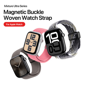 Bracelet de montre élastique tissé en nylon, adapté à la montre Apple, bracelet de montre de sport à boucle magnétique, bracelet de montre intelligente - Product Image 1