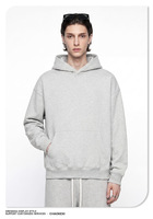Sweat à capuche 350g pour homme, mode automne/hiver 2026, doublure en laine, haute qualité, coupe oversize, couleur unie, imprimé, personnalisable avec logo