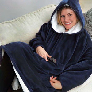 Sweat à capuche pour adulte, couverture en microfibre, pull chaud d'intérieur, vente en gros, 2020 - Product Image 6