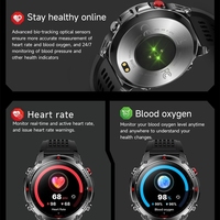 Reloj Inteligente GPS para Exteriores con Pantalla AMOLED Redonda de 1.46'', Resistente al Agua 3ATM, Luz SOS, Llamadas Bluetooth, Brújula, Monitor de Presión y Altitud