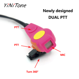 Auricular con Micrófono YiNiTone de 2 Pines en Forma de G con PTT de Sonrisa Rosa para Kenwood TK-2107 TK-3107 <span class=keywords><strong>BaoFeng</strong></span> <span class=keywords><strong>UV</strong></span>-5R - Product Image 4