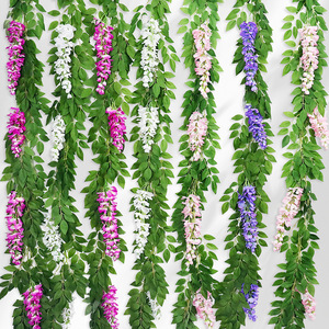 Guirnaldas de Glicinia Artificial, Flores de Seda, Hojas Verdes, Decoraciones para Arcos de Boda, Enredaderas Colgantes, Decoración Floral - Product Image 2
