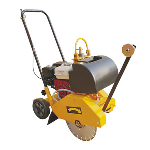 Cortadora de Concreto Amarilla a Gasolina con Motor y Ruedas para Uso en Construcción - Product Image 6