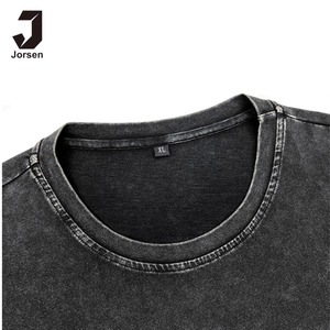ชุดเสื้อยืดและกางเกงขาสั้นผู้ชาย Jorsen OEM 230gsm ผ้าฝ้าย 100% สไตล์สตรีทแวร์ ลุคทำสีซีดแบบวินเทจ ยูนิเซ็กส์ สำหรับฤดูร้อน ชุด 2 ชิ้น - Product Image 5