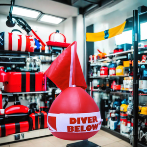 Boya <span class=keywords><strong>de</strong></span> Natación <span class=keywords><strong>de</strong></span> PVC para Deportes Subacuáticos, Boya Inflable <span class=keywords><strong>de</strong></span> Señalización con Bandera <span class=keywords><strong>de</strong></span> Buceo - Product Image 2