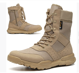 TSB20 Customized Brand Light Weight Breathable Desert <b>Boots</b> Side <b>Zip</b> EVA Outsoles Black Desert Fabric Mesh Vamp Stock - Product Image 6