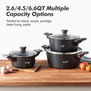 Smartpan Marmite en céramique antiadhésive de haute qualité avec couvercle Marmite à pâtes saine non toxique <span class=keywords><strong>sans</strong></span> <span class=keywords><strong>PFOA</strong></span> PFAS <span class=keywords><strong>PTFE</strong></span> - Product Image 6