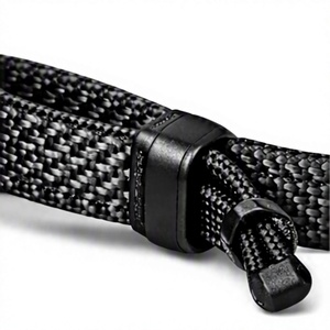 Correa de Muñeca Ajustable de Nailon con Logotipo Personalizado, Cinta Protectora para Ejercicio, Diseño Trenzado Negro, Ajuste Universal Duradero - Product Image 3