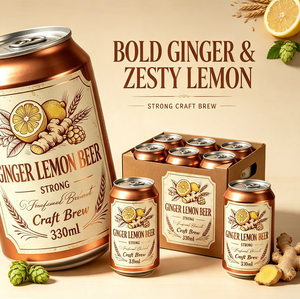 Cerveza Artesanal en Lata de Fábrica OEM con Alto Contenido de Alcohol, Cerveza Premium de Calidad Natural con Sabor a Especias, <span class=keywords><strong>Ale</strong></span> Ligero, Cerveza de Malta de Jengibre - Product Image 3