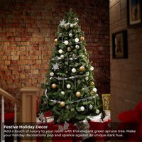 Verschlüsselter PVC-Weihnachtsbaum in voller Größe, künstlicher Kiefernbaum, freistehend für drinnen und draußen, für Zuhause, Hotel, Feiertagsdekoration