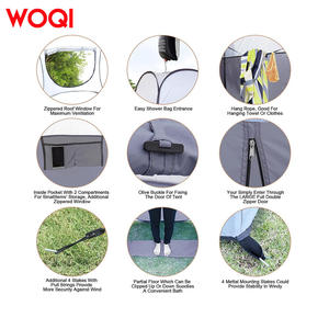 เต็นท์อาบน้ำพกพา Woqi ขนาด 120x120x190 ซม. กันน้ำ ห้องเปลี่ยนเสื้อผ้าส่วนตัว สำหรับตั้งแคมป์ ท่องเที่ยว เดินป่า ใช้งานกลางแจ้ง - Product Image 5