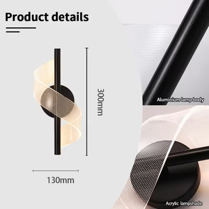 Nouvel arrivage d'applique murale transparente en forme de spirale créative lumière d'intérieur nordique led acrylique applique murale - Product Image 6