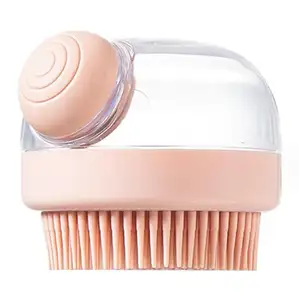 Silikon Shampoo Kopf Kopf Massage bürste Silikon Gehäuse Bürste Waschen Haar Bad Kamm für Spa Dusch düse Bürste Flüssigkeit hinzufügen Ba