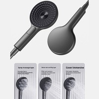 Ensemble de douche mural en laiton brossé de luxe léger chinois avec cartouche céramique à température constante pour salle de bain, eau chaude et froide