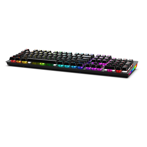 แป้นพิมพ์คอมพิวเตอร์ คีย์บอร์ดเกมมิ่ง 104 ปุ่ม DK230 แบ็คไลท์ RGB LED คีย์แคปแบบพุดดิ้ง - Product Image 1