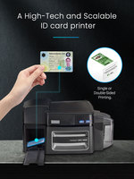 Printer Kartu ID Thermal Retransfer TINTA UV & Pengkodean Hologram Chip Kode QR PC/PV untuk Pemerintahan & Penerbitan Kredensial Aman