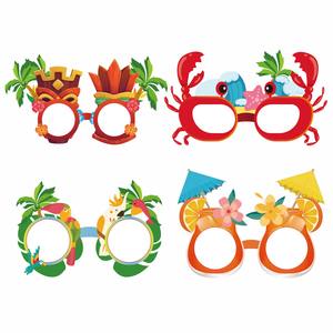 Fun Kids Summer Party Gafas de papel hawaianas para Halloween y April Fool's Day Beach Fancy Props - Product Image 2