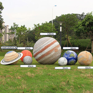 Estatuas de Resina de Planetas del Sistema Solar Simuladas, Decoración para Jardín y Parques de Atracciones al Aire Libre, Adorno de Césped con Temática Astronómica, Disponibles en Stock - Product Image 6
