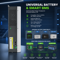 Convertisseur solaire basse fréquence 800W-10000W 1KVA-10KVA à onde sinusoïdale pure 12V 24V 48V DC vers AC, hybride hors réseau avec MPPT UPS