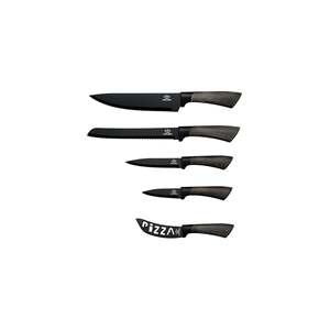 Di alta qualità Set di 5 pezzi coltello fatto a mano finitura lama Logo personalizzato in metallo Chef e coltello da macellaio per cucina e taglio all'aperto - Product Image 4
