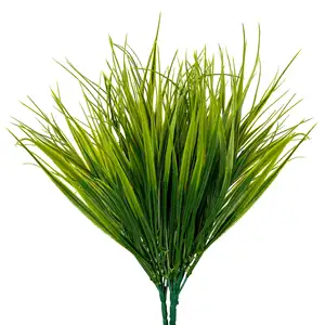 جودة عالية 6 مصنع اصطناعي محاكي عشب القمح نبات أخضر بلاستيكي للديكور الأخضر