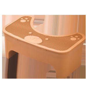 Taburete de baño Myhome para adultos y niños, material PP blanco y marrón, soporte para posición de sentadilla a 35 grados, equipo de seguridad para el baño - Product Image 4