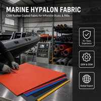 Tissu pour bateau pneumatique en caoutchouc synthétique enduit Hypalon, résistant à l'eau, aux déchirures, aux UV, aux produits chimiques et aux hautes températures