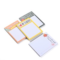 Bloc-notes à feuilles mobiles à thème enseignant, ligné, avec motifs amusants, idéal pour les notes de remerciement des élèves et la prise de messages en classe - Vente chaude