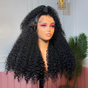 Perruques en cheveux humains bouclés birmans, <span class=keywords><strong>boucles</strong></span> Pixie, perruque frontale en dentelle transparente 250% pour femmes, perruques complètes en dentelle bouclées birmans - Product Image 6