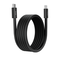 Cable de Datos Piva Universal Magnético Autoenrollable de Aleación de Aluminio Tipo-C a Tipo-C PD100W con Tejido de Nailon, 480Mbps, 1m, Carga Rápida