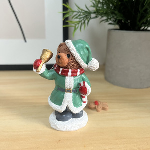 Statuetta Artistica in Resina a Forma di Orso Natalizio, Decorazione da Interno ed Esterno per Scrivania, Casa, Ufficio, <span class=keywords><strong>Tavolo</strong></span> da Pranzo - Product Image 2