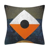 Housse de coussin géométrique minimaliste moderne, luxe, pour la maison, le bureau, la voiture, imprimée, 100% polyester