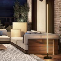 Estilo moderno al aire libre IP65 Solar LED camino jardín iluminación aluminio Solar lineal lámpara de pie nórdico minimalista lámpara de pie