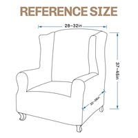 Housses de fauteuil en jacquard polyester lavables sur mesure, extensibles pour fauteuil à dossier haut, pour salon