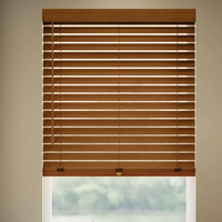 Persianas Venecianas de Madera de Tilo con Vetas Naturales Pintadas de Blanco, Hechas a Medida, Inalámbricas, para Interiores, Oficina, Hogar, Dormitorio