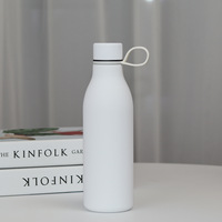 Gobelet isotherme à double paroi en acier inoxydable 304 à petite ouverture pour le camping en plein air, avec poignée en silicone