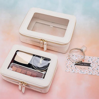 Sac cosmétique transparent avec fermeture éclair pochette de maquillage en PVC femmes voyage trousse de toilette sacs de beauté clair sac cosmétique pour femmes