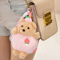 15cm Schattig Fruitbeer Pluche Sleutelhanger Pluizig Zacht PP Katoen Gevuld Knuffeldier Mini Popje Tas Charme Promotioneel Cadeau Autosleutelring