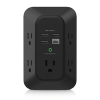 Multiprise murale intelligente US avec ports USB (PD 20W) et protection contre les surtensions USB-C, prise blanche pour la maison et la cuisine