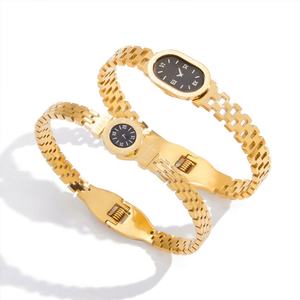 Brazalete y Pulsera de Acero Inoxidable Fino de Lujo, Antideslustre, Chapado en Oro de 18k PVD, para Mujeres y Hombres - Product Image 2