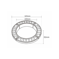 Projecteur LED pour arbres, lumières décoratives d'ambiance pour hôtels et fêtes, étanches IP65, pour extérieur, parcs, lumières circulaires pour palmiers et arbres