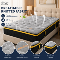 Matelas pliant pour hôtel et usage domestique, taille King et Queen, emballé en boîte, ressorts ensachés, mousse à mémoire de forme, orthopédique, compressé