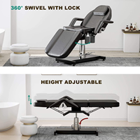 Fauteuil de massage et de soin professionnel moderne réglable hydrauliquement pour salon, salon de beauté, tatouage, spa, cils