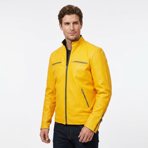 Chaqueta Bomber de Cuero Genuino para Hombre, Estilo Vintage, Desgastada, Impermeable, con Cierre y Bolsillos, Tallas Grandes, Varios Colores - Product Image 3