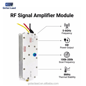 Module amplificateur de <span class=keywords><strong>signal</strong></span> RF 50W 5-6GHz GaN DDS numérique PA, carte de système de protection de sécurité anti-détecteur de <span class=keywords><strong>signal</strong></span> FPV en aluminium - Product Image 1