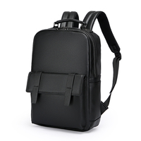 Sac à dos pour ordinateur portable unisexe de haute qualité avec logo personnalisé, en cuir PU, pour les voyages d'affaires, l'université, grande capacité, étanche, avec port USB